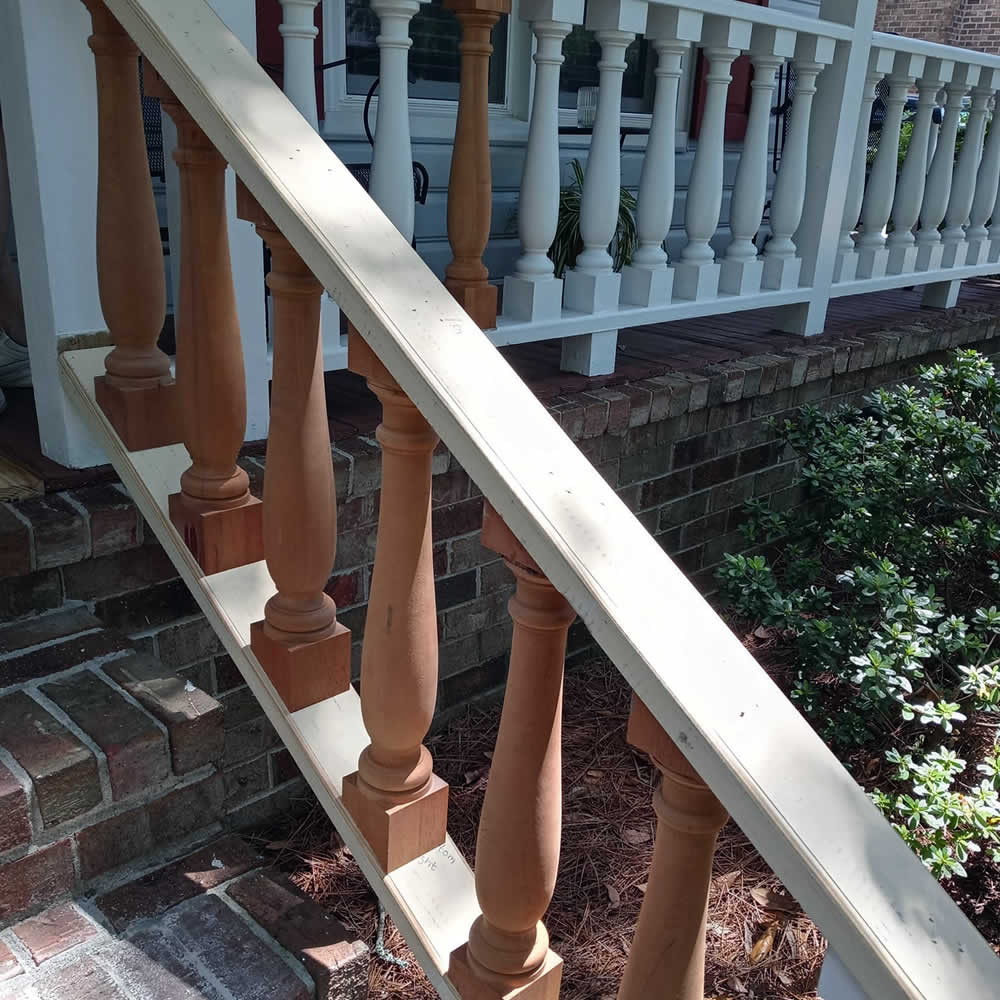 Custom Wood Hand Rail Construction