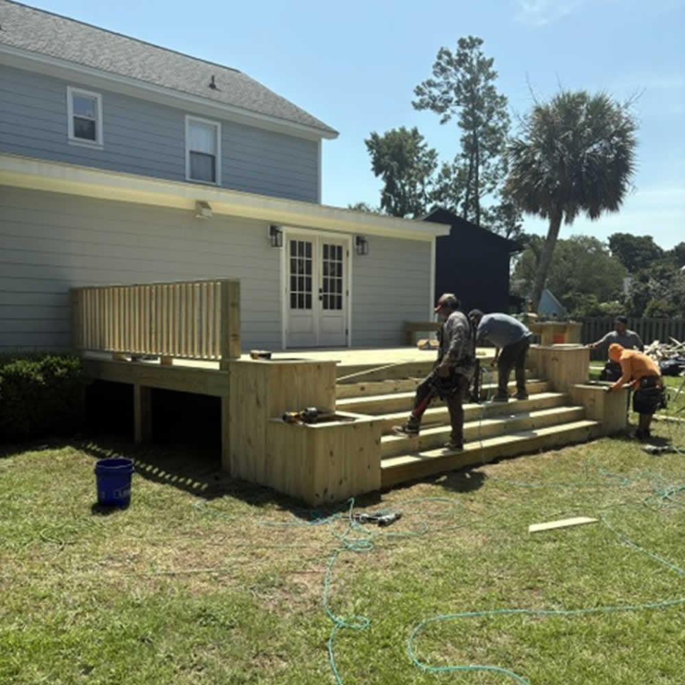 New Wood Deck Construction