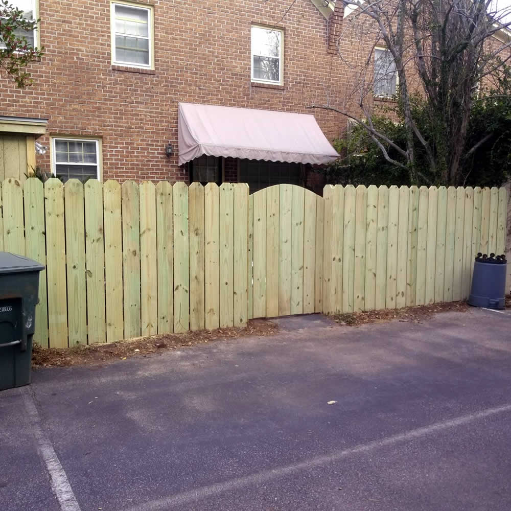 New Wood Fence Construction